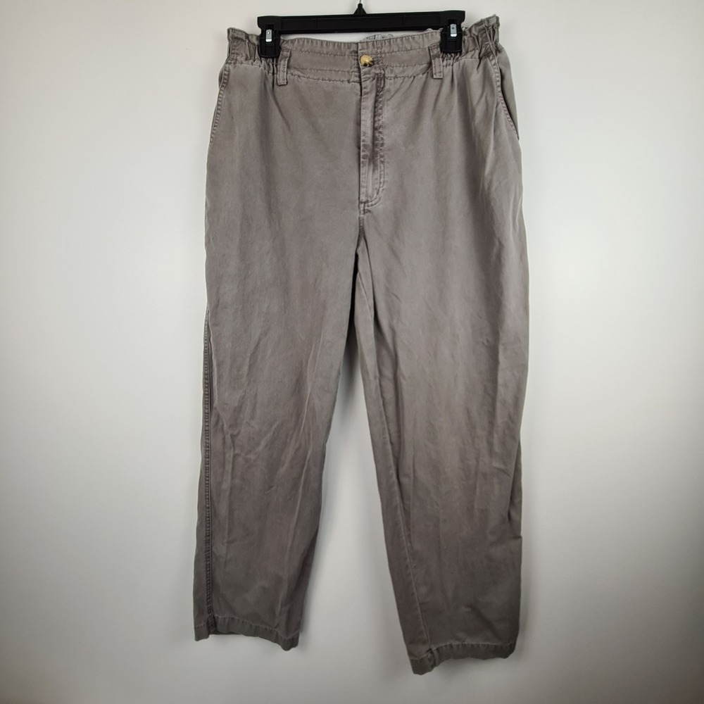 Sundance Paper‎ Bag Waist Pants Women's Gray Trousers Size 12 Casual Cotton